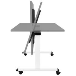 TILTING Klapptisch | Rollbar, Klappbar, 1600 X 800 Mm, Perlgrau -Möbel Pro Verkauf Besprechungstisch TILTING 160 x 80 cm Klappbar Rollbar Klapptisch Perlgrau 3