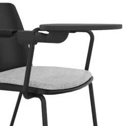 POLYTONE-L Besucher- Und Konferenzstuhl Mit Klapptisch, Farbe Schwarz -Möbel Pro Verkauf Besucher und Konferenzstuhl POLYTONE L mit Klapptisch Sitz aus Polypropylen Kunststoff Pulverbeschichtetes Metallgestell Stuhlfarbe Schwarz 31