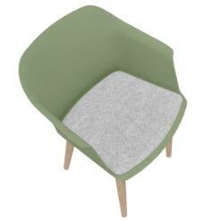 POLYTONE-C Besucher- Und Konferenzstuhl | Massivholz-Gestell, Farbe Avocadogrün -Möbel Pro Verkauf Besucher und Konferenzstuhl POLYTONE Massivholz Gestell aus Eschenholz Kunststoff Sitzschale in Avocadogruen 44