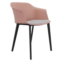POLYTONE-C Besucher- Und Konferenzstuhl, Farbe Altrosa -Möbel Pro Verkauf Besucher und Konferenzstuhl POLYTONE schwarze Kunststoff 4 Fuss Basis Kunststoff Sitzschale in Altrosa 13