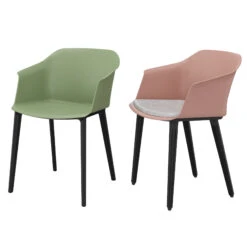 POLYTONE-C Besucher- Und Konferenzstuhl, Farbe Grau -Möbel Pro Verkauf Besucher und Konferenzstuhl POLYTONE schwarze Kunststoff 4 Fuss Basis Kunststoff Sitzschale in Grau