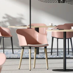 POLYTONE-C Besucher- Und Konferenzstuhl, Farbe Schwarz -Möbel Pro Verkauf Besucher und Konferenzstuhl POLYTONE schwarze Kunststoff 4 Fuss Basis Kunststoff Sitzschale in Schwarz 2