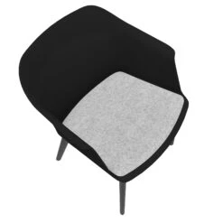 POLYTONE-C Besucher- Und Konferenzstuhl, Farbe Schwarz -Möbel Pro Verkauf Besucher und Konferenzstuhl POLYTONE schwarze Kunststoff 4 Fuss Basis Kunststoff Sitzschale in Schwarz 44