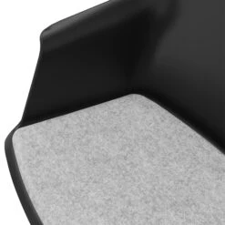 POLYTONE-C Besucher- Und Konferenzstuhl, Farbe Schwarz -Möbel Pro Verkauf Besucher und Konferenzstuhl POLYTONE schwarze Kunststoff 4 Fuss Basis Kunststoff Sitzschale in Schwarz 45