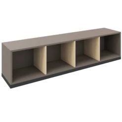 CHOICE Bücherregal | 1 OH, 1600 X 410 Mm, Cubanitgrau / Sandesche -Möbel Pro Verkauf Buecherregal CHOICE 1 OH 160 x 41 cm Regal Standregal Holzregal Wandregal Schrank Buero Sandesche Cubanitgrau 1