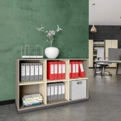 CHOICE Bücherregal | 2 OH, 1200 X 760 Mm, Cubanitgrau / Sandesche