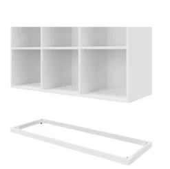 CHOICE Bücherregal | 2 OH, 800 X 760 Mm, Weiß -Möbel Pro Verkauf Buecherregal CHOICE 2 OH 80 x 76 cm Regal Standregal Holzregal Wandregal Schrank Buero Weiss 3