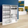 CHOICE Bücherregal | 4 OH, 1200 X 1465 Mm, Weiß -Möbel Pro Verkauf Buecherregal CHOICE 4 OH 120 x 146 5 cm Regal Standregal Holzregal Wandregal Schrank Buero Weiss
