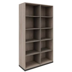 CHOICE Bücherregal | 5 OH, 1000 X 1820 Mm, Nordeiche Grau / Cubanitgrau -Möbel Pro Verkauf Buecherregal CHOICE 5 OH 100 x 182 cm Regal Standregal Holzregal Wandregal Schrank Buero Cubanitgrau Nordeiche grau 1