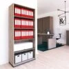 CHOICE Bücherregal | 5 OH, 800 X 1820 Mm, Nordeiche Grau / Cubanitgrau -Möbel Pro Verkauf Buecherregal CHOICE 5 OH 80 x 182 cm Regal Standregal Holzregal Wandregal Schrank Buero Cubanitgrau Nordeiche grau