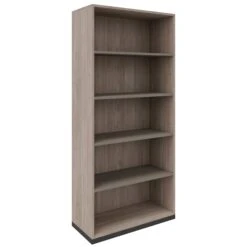 CHOICE Bücherregal | 5 OH, 800 X 1820 Mm, Nordeiche Grau / Cubanitgrau -Möbel Pro Verkauf Buecherregal CHOICE 5 OH 80 x 182 cm Regal Standregal Holzregal Wandregal Schrank Buero Cubanitgrau Nordeiche grau 1