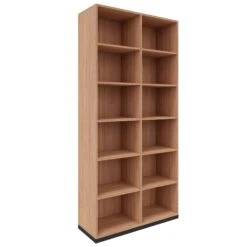 CHOICE Bücherregal | 6 OH, 1000 X 2170 Mm, Bernsteineiche -Möbel Pro Verkauf Buecherregal CHOICE 6 OH 100 x 217 cm Regal Standregal Holzregal Wandregal Schrank Buero Bernsteineiche 1