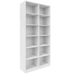 CHOICE Bücherregal | 6 OH, 1000 X 2170 Mm, Weiß -Möbel Pro Verkauf Buecherregal CHOICE 6 OH 100 x 217 cm Regal Standregal Holzregal Wandregal Schrank Buero Weiss 1