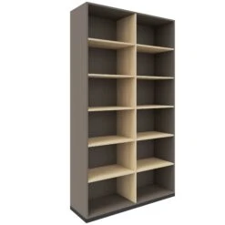CHOICE Bücherregal | 6 OH, 1200 X 2170 Mm, Cubanitgrau / Sandesche -Möbel Pro Verkauf Buecherregal CHOICE 6 OH 120 x 217 cm Regal Standregal Holzregal Wandregal Schrank Buero Sandesche Cubanitgrau 1