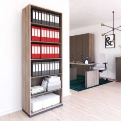 CHOICE Bücherregal | 6 OH, 800 X 2170 Mm, Nordeiche Grau / Cubanitgrau