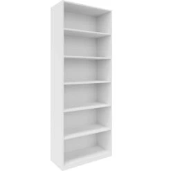 CHOICE Bücherregal | 6 OH, 800 X 2170 Mm, Weiß -Möbel Pro Verkauf Buecherregal CHOICE 6 OH 80 x 217 cm Regal Standregal Holzregal Wandregal Schrank Buero Weiss 1