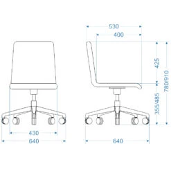 MOON Bürodrehstuhl | Rollbar, Bezugsstoffe BERTA / LUCIA / VELITO / SYNERGY -Möbel Pro Verkauf Buerodrehstuhl MOON mit Wollbezug Buerostuhl Drehs 2