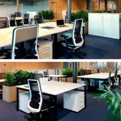 WIND Bürodrehstuhl | Netzrücken Dunkelblau, Sitzfläche Schwarz -Möbel Pro Verkauf Buerodrehstuhl WIND Schwarz Grau Blau Ergonomischer Premiumdrehstuhl Buerostuhl Drehstuhl 11