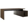 BRALCO SILE Schreibtisch Mit Lowboard | 2300 X 1700 Mm, Nussbaum -Möbel Pro Verkauf Chef Schreibtisch mit Lowboard BRALCO SILE 230 x 170 cm Kabelfuehrung Sideboard Konsole Nussbaum Designertisch Cheftisch Sideboard Konsole Seitenkonsole