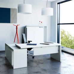 AVION Chefbüro Set - Inklusive Montageservice | Weiß -Möbel Pro Verkauf Chefbuero AVION Weiss Komplett Buero Set Komplettset 3