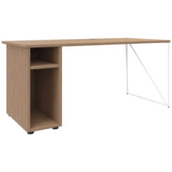 AIR Schreibtisch | 1600 - 1800 Mm, Rechnerfach, Bernsteineiche