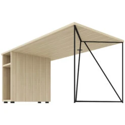 AIR Schreibtisch | 1600 - 1800 Mm, Rechnerfach, Sandesche -Möbel Pro Verkauf Designer Schreibtisch AIR mit integriertem Rechnerfach Computerfach PC Fach Buerotisch Computertisch praktische Kabelauslassdose Groesse und Farbe waehlbar 10