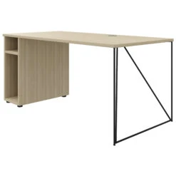 AIR Schreibtisch | 1600 - 1800 Mm, Rechnerfach, Sandesche -Möbel Pro Verkauf Designer Schreibtisch AIR mit integriertem Rechnerfach Computerfach PC Fach Buerotisch Computertisch praktische Kabelauslassdose Groesse und Farbe waehlbar 9