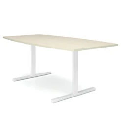 T-EASY Konferenztisch | 1800 X 1000 Mm (6 - 8 Personen), Bootsform, Ahorn