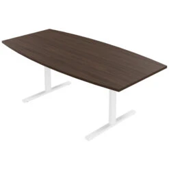 T-EASY Konferenztisch | 2000 X 1000 Mm (6 - 8 Personen), Bootsform, Nussbaum -Möbel Pro Verkauf EASY Konferenztisch Bootsform 200x100 cm Nussbaum Besprechungstisch Tisch Besprechungstisch Meetingtisch Esstisch Wohnzimmertisch Coworking 2