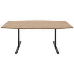 T-EASY Konferenztisch | 2000 X 1000 Mm (6 - 8 Personen), Bootsform, Bernsteineiche -Möbel Pro Verkauf EASY Konferenztisch Bootsform 200x100 cm Weiss Besprechungstisch Tisch Besprechungstisch Meetingtisch Esstisch Wohnzimmertisch Coworking 1