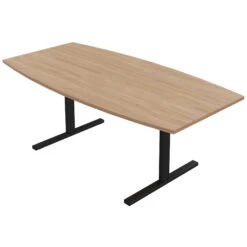 T-EASY Konferenztisch | 2000 X 1000 Mm (6 - 8 Personen), Bootsform, Bernsteineiche -Möbel Pro Verkauf EASY Konferenztisch Bootsform 200x100 cm Weiss Besprechungstisch Tisch Besprechungstisch Meetingtisch Esstisch Wohnzimmertisch Coworking 2