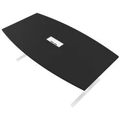 T-EASY Konferenztisch | 2400 X 1200 Mm (6 - 10 Personen), Bootsform, Elektrifiziert, Anthrazit -Möbel Pro Verkauf EASY Konferenztisch Bootsform 240 x 120 cm Anthrazit mit Elektrifizierung Besprechungstisch Besprechungstisch Meetingtisch Esstisch Wohnzimmertisch Coworking 3