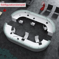 EMel - MALAGA Empfangstheke | 3588 X 1120 Mm -Möbel Pro Verkauf Empfangstheke Theke Rezeption Arzttheke Lieferung 6 2