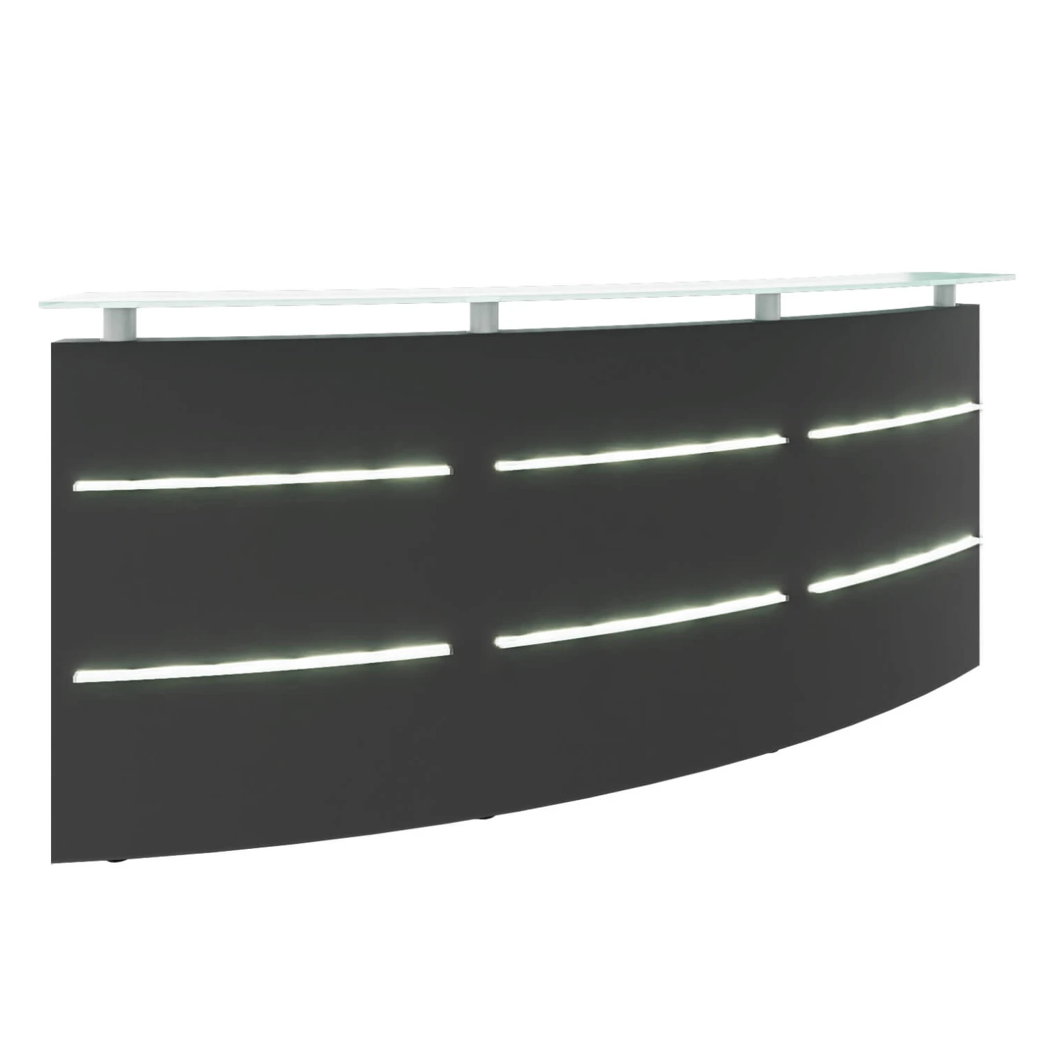 EMel - CADIZ Empfangstheke | Rund, LED-Beleuchtung, 2370 X 1702 Mm 4 EMel - CADIZ Empfangstheke | Rund, LED-Beleuchtung, 2370 X 1702 Mm – Bild 2