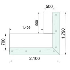 EMel - SEVILLA Empfangstheke | Ecktheke, 2100 X 1790 Mm -Möbel Pro Verkauf Empfangstheke Theke Rezeption Arzttheke Lieferung 11