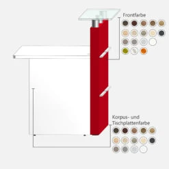 EMel - MURCIA Empfangstheke | LED-Beleuchtung, 1600 X 890 Mm -Möbel Pro Verkauf Empfangstheke Theke Rezeption Arzttheke Lieferung 12 2