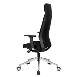 FILO-A Bürodrehstuhl Mit Kopfstütze | Synchronmechanik, Rückenpolsterung, Schwarz -Möbel Pro Verkauf Ergonomischer Buerodrehstuhl mit Kopfstuetze FILO A1 4D Armlehnen Hoher Komfortsitz Schwarz 4