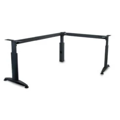 EURO Tisch-Gestell | Manuell Höhenverstellbar, 90° Winkel, Anthrazit