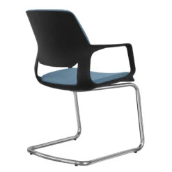 FILO-C Freischwinger | Armlehnen, Stapelbar, Blau -Möbel Pro Verkauf FILO C Freischwinger Armlehnen Stapelbar Vollpolster Blau Konferenzstuhl Besucherstuhl 2