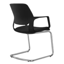 FILO-C Freischwinger | Armlehnen, Stapelbar, Schwarz -Möbel Pro Verkauf FILO C Freischwinger Armlehnen Stapelbar Vollpolster Schwarz Konferenzstuhl Besucherstuhl 1