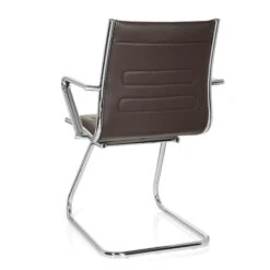 VIII Besucherstuhl | Freischwinger, Kunstleder, Braun -Möbel Pro Verkauf Freischwinger MESOLA V III Kunstleder braun 2