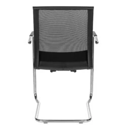 EVA Freischwinger | Netzrücken, Armlehnen, Stapelbar, Schwarz -Möbel Pro Verkauf Freischwinger Schwarz Stapelbar Besucherstuhl Konferenzstuhl Seminarstuhl Stuhl EVA 7