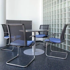 EVA Freischwinger | Armlehnen Wählbar, Bezugsstoffe VELITO / LUCIA -Möbel Pro Verkauf Freischwinger Stapelbar Besucherstuhl Konferenzst 18