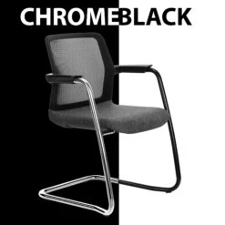 WIND Freischwinger | Netzrücken, Stapelbar, Polyesterbezug BERTA -Möbel Pro Verkauf Freischwinger WIND schwarzer Netzruecken Kunststoff Armlehnen und Rahmen in schwarz Polyesterbezug BERTA 32