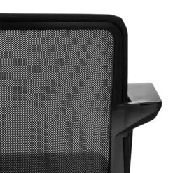 WIND Freischwinger | Netzrücken, Stapelbar, Polyesterbezug LUCIA -Möbel Pro Verkauf Freischwinger WIND schwarzer Netzruecken Kunststoff Armlehnen und Rahmen in schwarz Polyesterbezug LUCIA 43