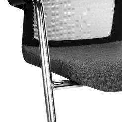 WIND Freischwinger | Netzrücken, Stapelbar, Wollbezüge VELITO / SYNERGY -Möbel Pro Verkauf Freischwinger WIND schwarzer Netzruecken Kunststoff Armlehnen und Rahmen in schwarz Wollbezuege VELITO SYNERGY 91