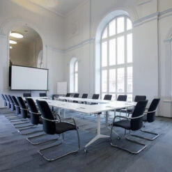 GAMA Freischwinger | Hohe Lehne, Schwarz -Möbel Pro Verkauf GAMA Freischwinger Hochlehner Stapelbar Besucherstuhl