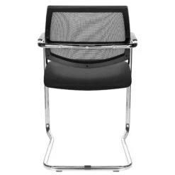 GAMA Freischwinger | Netzrücken, Schwarz -Möbel Pro Verkauf GAMA Freischwinger Schwarz Netzoptik Stapelbar Besucherstuhl Konferenzstuhl Seminarstuhl Stuhl 3