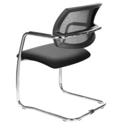 GAMA Freischwinger | Netzrücken, Schwarz -Möbel Pro Verkauf GAMA Freischwinger Schwarz Netzoptik Stapelbar Besucherstuhl Konferenzstuhl Seminarstuhl Stuhl 4