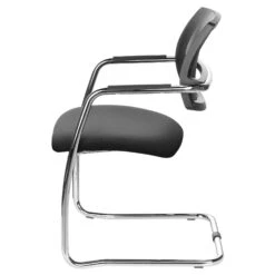 GAMA Freischwinger | Netzrücken, Schwarz -Möbel Pro Verkauf GAMA Freischwinger Schwarz Netzoptik Stapelbar Besucherstuhl Konferenzstuhl Seminarstuhl Stuhl 5